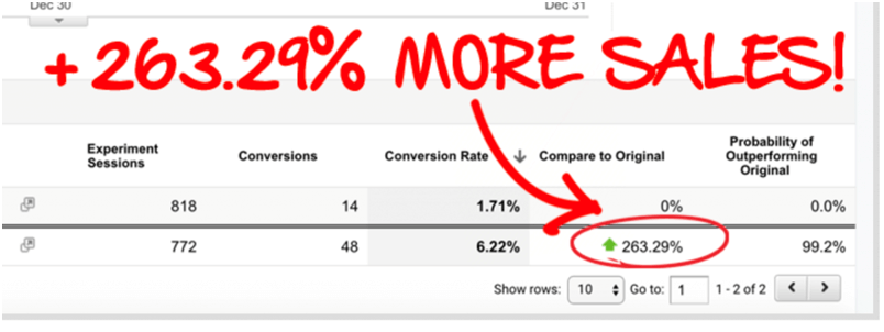 results with bot landing page